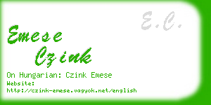emese czink business card